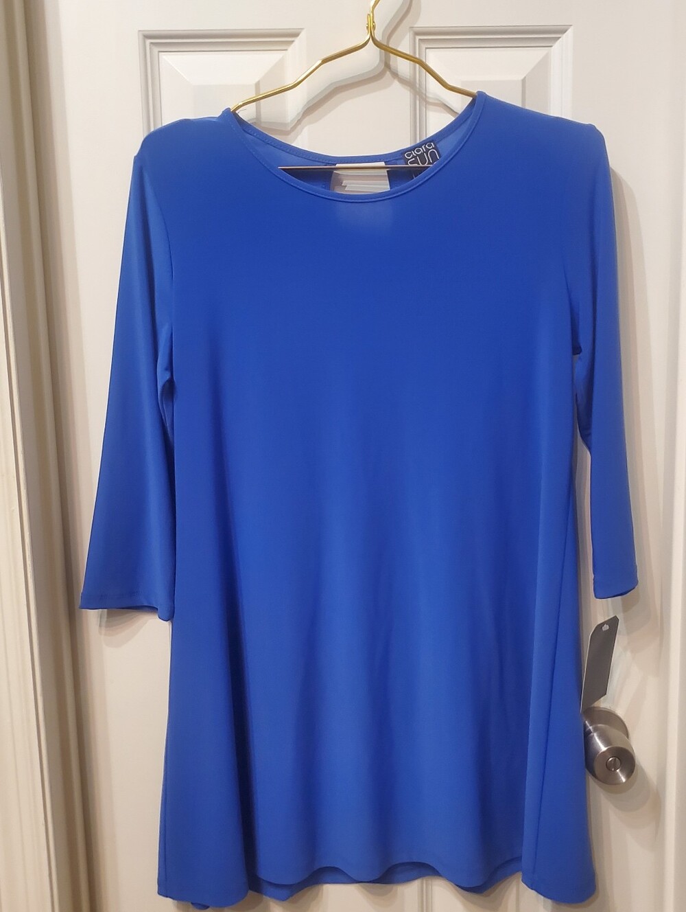 Clara Sun Woo Royal Blue Tunic Top Size Small